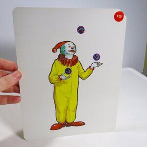 Peabody 60s Clown (1) cards Vintage Artwork Circus Clown
